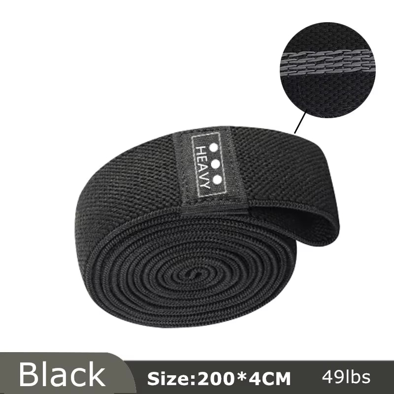 105Lb Long Resistance Loop Band Set Unisex Fitness Yoga Elastic Bands Hip Circle Thigh Squat Band Workout Gym Equipment for Home