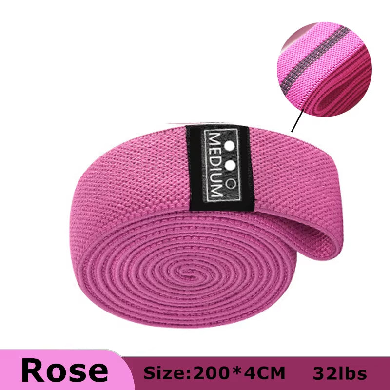 105Lb Long Resistance Loop Band Set Unisex Fitness Yoga Elastic Bands Hip Circle Thigh Squat Band Workout Gym Equipment for Home