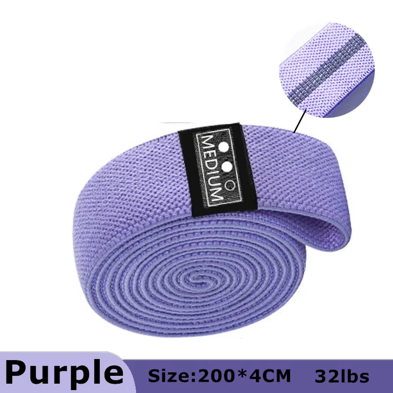 105Lb Long Resistance Loop Band Set Unisex Fitness Yoga Elastic Bands Hip Circle Thigh Squat Band Workout Gym Equipment for Home