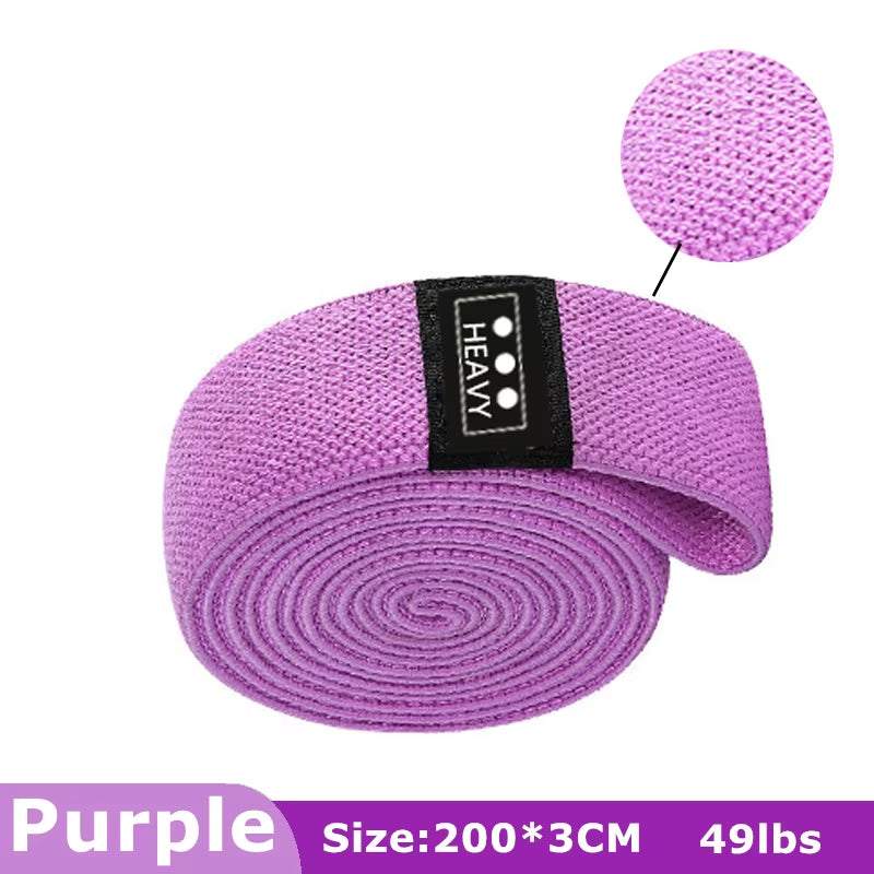 105Lb Long Resistance Loop Band Set Unisex Fitness Yoga Elastic Bands Hip Circle Thigh Squat Band Workout Gym Equipment for Home