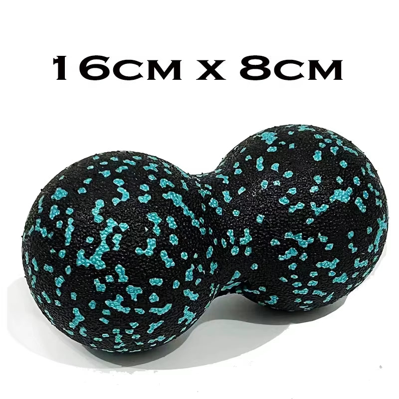 Peanut Fitness Massage Ball Set Yoga Roller Double Lacrosse Mobility Ball for Myofascial Physical Therapy Deep Tissue Massage