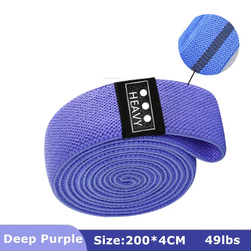 105Lb Long Resistance Loop Band Set Unisex Fitness Yoga Elastic Bands Hip Circle Thigh Squat Band Workout Gym Equipment for Home