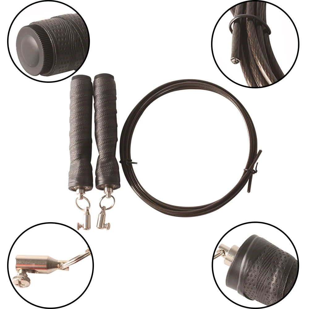 Adjustable Jump Rope for Fitness, Skipping Rope for Workout Training, Rapid Speed, Steel Wire, Exercise at Home, Sport Equipment