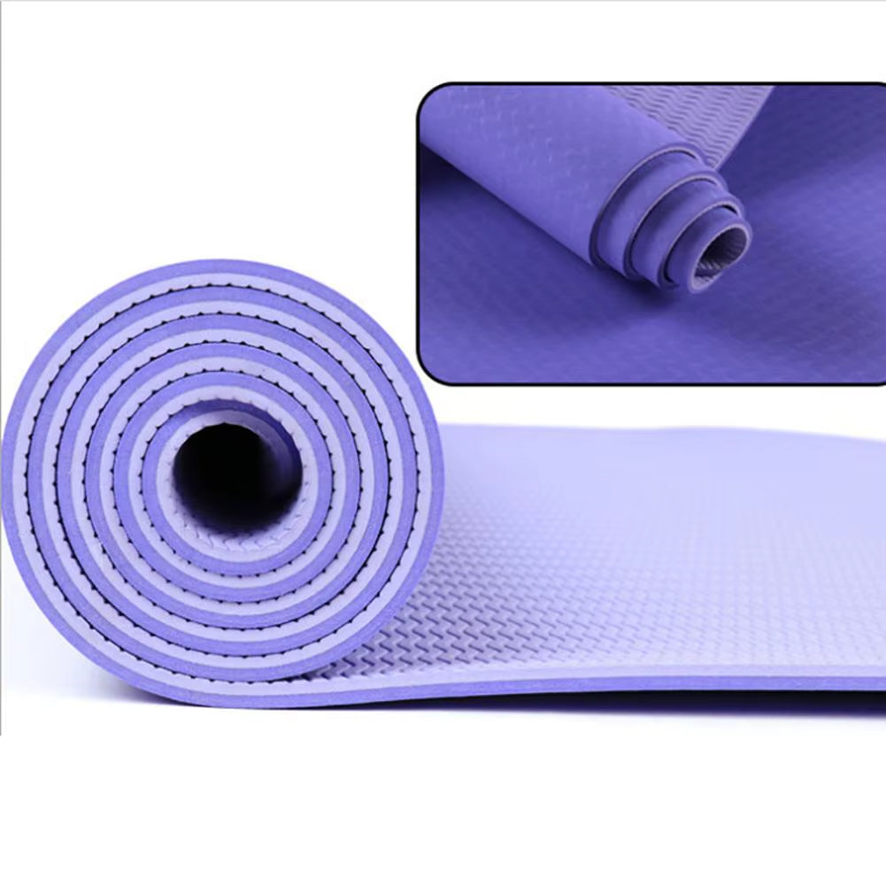 183*61Cm Yoga Mat with Tie Strap Non Slip Comfort Foam Yoga Matt Sports Fitness Mat Carpet Exercise Pilates Gymnastics Yoga Mat